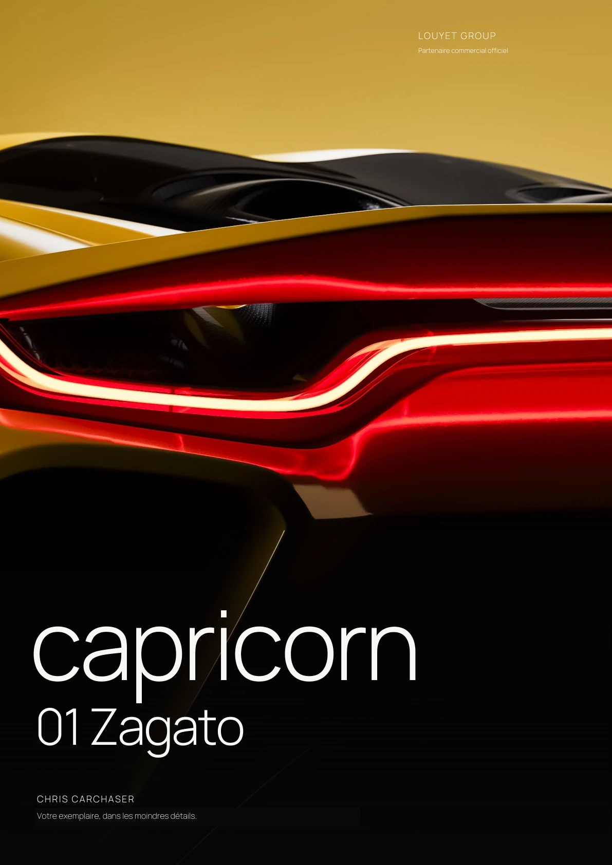 Copertina del dossier Capricorn 01 Zagato di Chris Carchaser